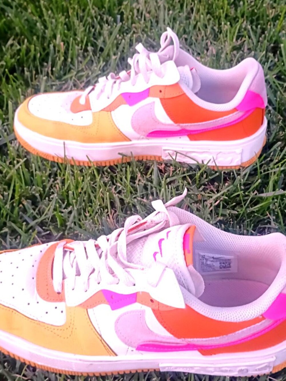 Nike Air Force 1 Fontanka Sunrise Women's 11 White Orange Pink - Picture 4 of 8